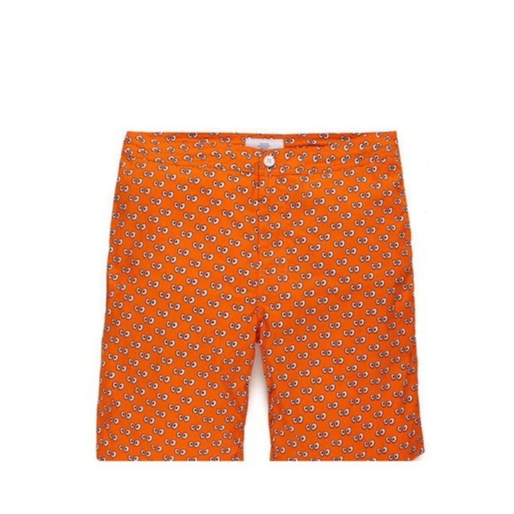Jack Spade Decker Googly Orange Board Shorts Swim‎ Trunks